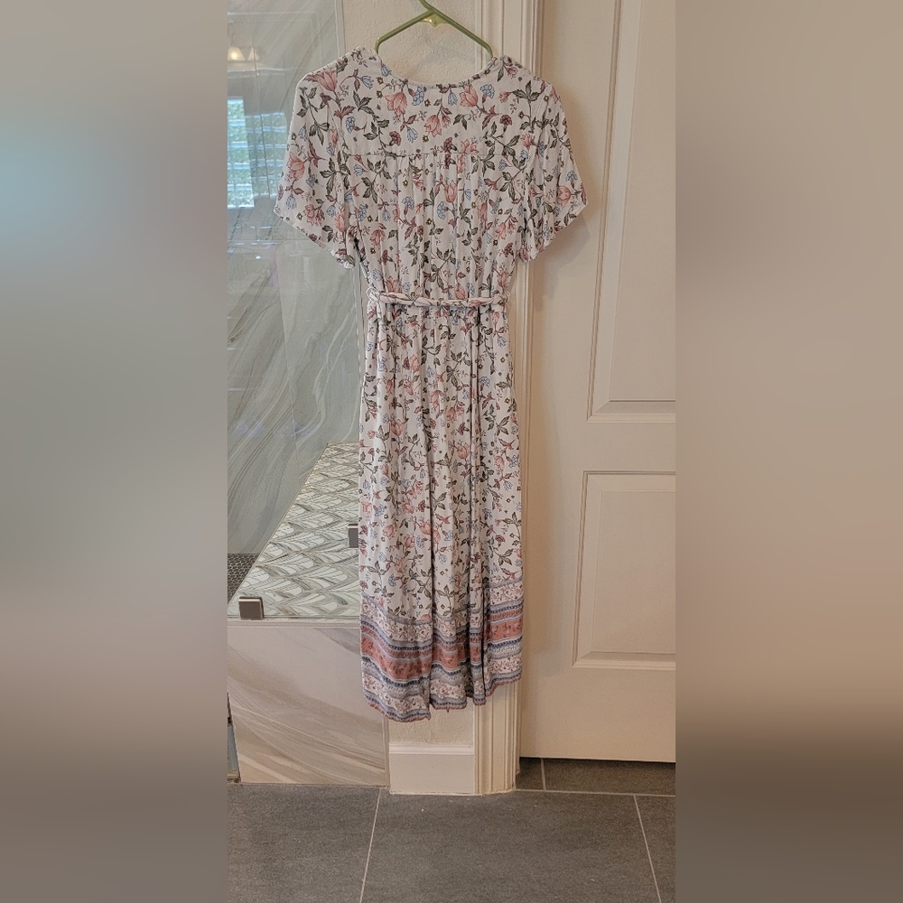 Knox RoseFloral Print V-Neck Dress Large - Picture 3 of 4